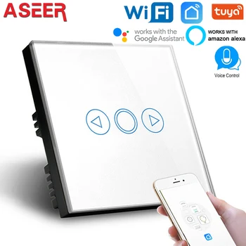 

ASEER,UK WIFI LED Dimmer Switch,1 Gang smart switch dimmer wifi control,Crystal Glass Panel,Compatible Alexa Google Assistant