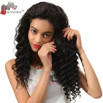 

Sunnymay 6x6 Lace Closure Deep Wave Indian Hair Pre Plucked Lace Frontal Closure With Baby Hair Bleached Knots In Stock