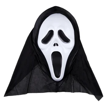 

Halloween Death Comes Single Ghost Mask Horror Screaming Face Mask False Face Polymorphic Scary Role Playing Masquerade Supplies