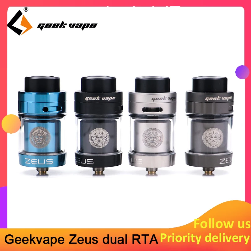 Оригинальный Geekvape Zeus dual RTA Dual coil версия 5 мл zeus распылитель с защитой от протечек