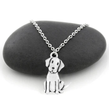 

10 Pieces Vintage Labrador & Golden Retriever Dog Pendant Necklaces for Women Girls Stainless Steel Chain Necklace Party Jewelry