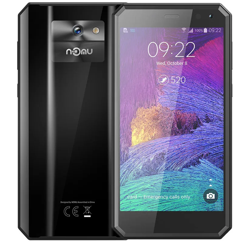 IP68 NOMU M6 4G смартфон 5,0 ''2.5D Android 7,0 MTK6737VWT четырехъядерный 1,5 ГГц 2 Гб ram 16 Гб rom 8,0 МП 3000 мАч мобильные телефоны - Цвет: Черный