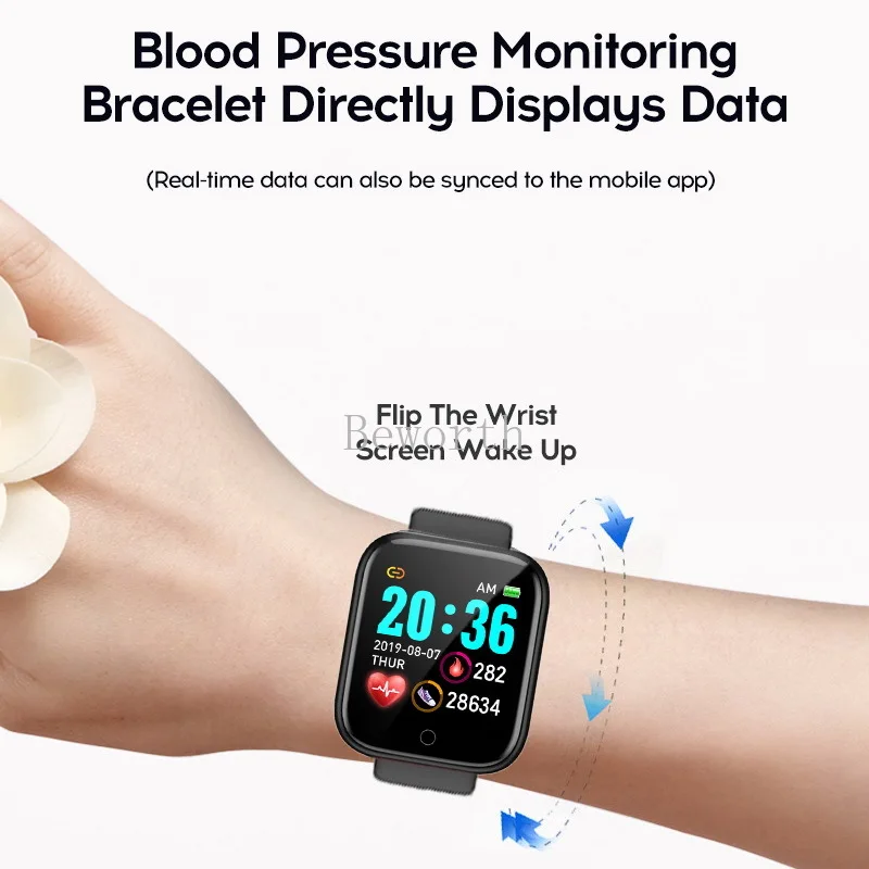 Y68 D20 Pro Смарт часы Bluetooth фитнес трекер спортивный браслет монитор сердечного