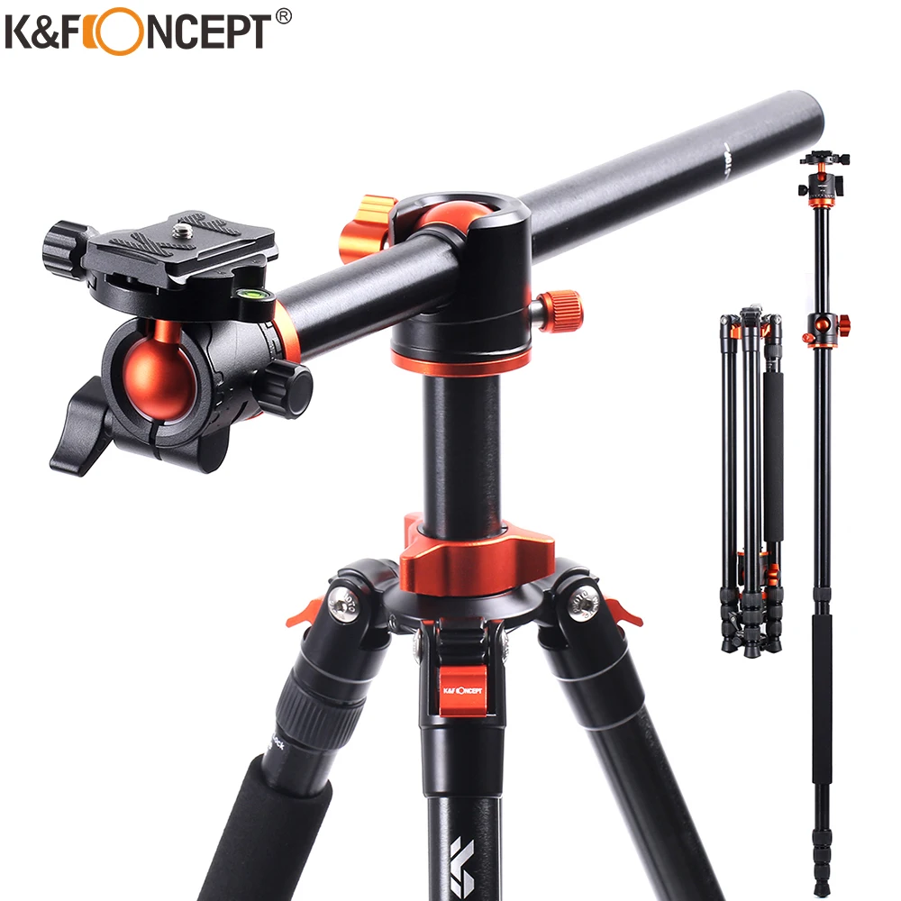 Штатив K & F Concept для фотоаппарата алюминиевый штатив зеркальных камер диагональ 93 дюйма с шаровой головкой 360