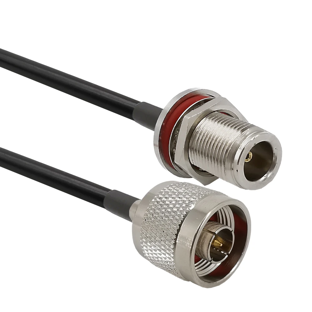 Coaxial tipo N macho y hembra, adaptador Cable de extensión de Cable de salto, RF, 50 Ohm, enchufe N a conector N, Conectores| - AliExpress