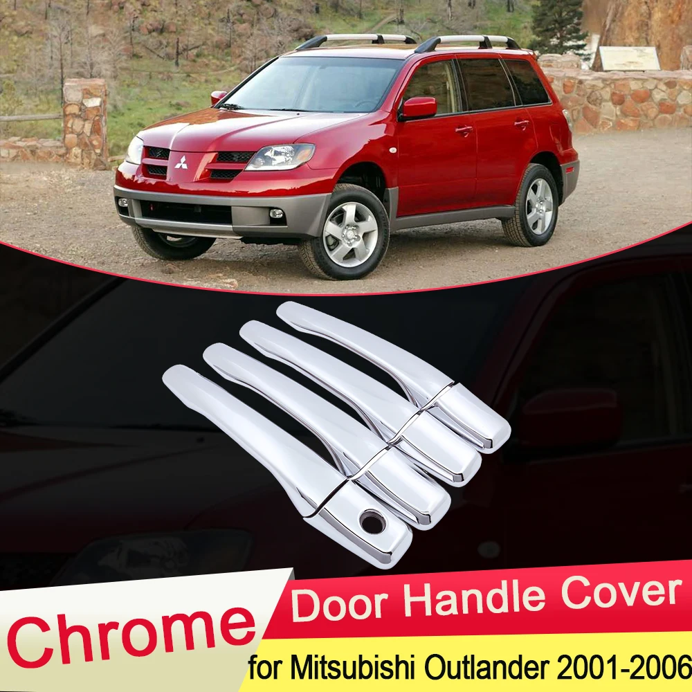 Для Mitsubishi Airtrek Outlander 2001 2002 2003 2006 хромированная накладка на дверную ручку, накладка на автомобильную крышку, наклейки, аксессуары, украшение