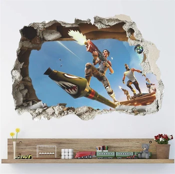 

3D Shootout Game Wall Stickers Game Posters Gifts for Boys Wall Stickers for Kids Rooms 3rd Generation Printed Pvc Wall Sticker
