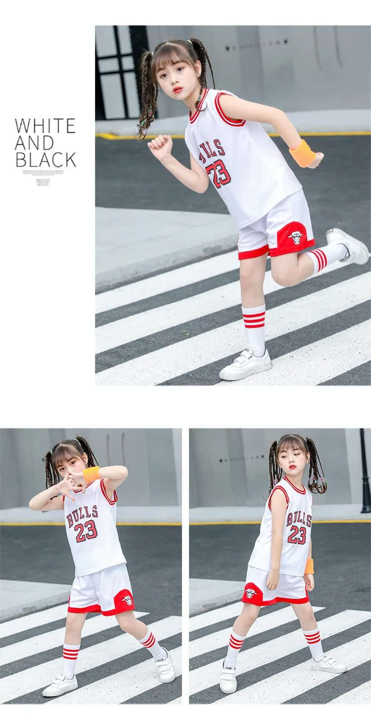 NBA Children Basketball Clothes Suit BOY'S Summer Vest Two-Piece Set School Costume Jersey New Multi