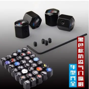 

4Pcs Metal Car Wheel Tire Air Valve Caps Stem Cover with Color Brand Logo for Alfa Romeo Renault Audi Vw Kia Mercedes Honda Bmw
