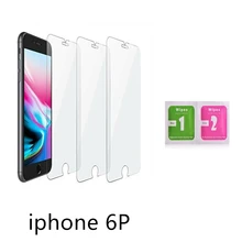 Превосходное качество для iPhone 6p закаленное стекло для iPhone 6 Plus защита экрана стеклянная пленка Взрывозащищенная пленка+ салфетки