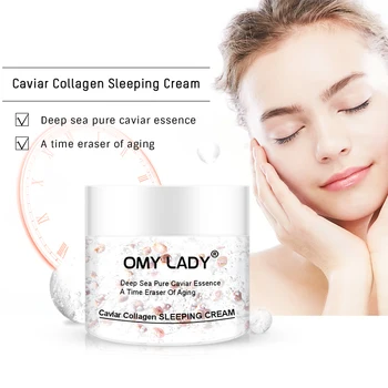 

OMYLADY Caviar Collagen Sleeping Cream Sleep Mask Night Cream Caviar Essence Anti-aging Remove Wrinkles Firm&Lift Skin Face Care