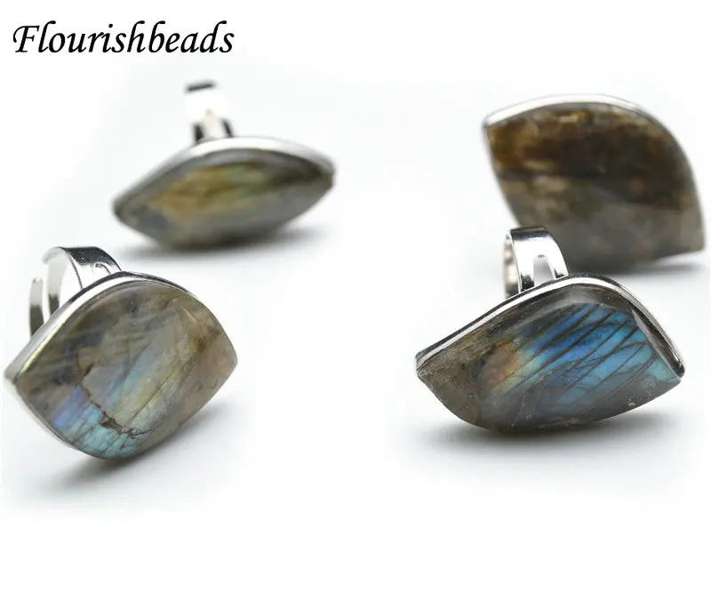 Unique Design Natural Labradorite Gemstones Eye Shape Flat Rings Circle Length Adjustable Shiny Fashion Jewelry Gift Unique Design Natural Labradorite Gemstones Eye Shape Flat Rings Circle Length Adjustable Shiny Fashion Jewelry Gift