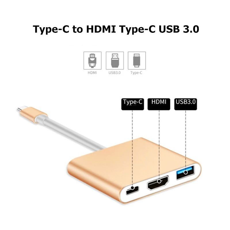 Адаптер Trumsoon Type C на HDMI 4K VGA 1080P USB 3 0 Hub для MacBook TV проектора Samsung Dex Huawei P20 xiaomi Dock
