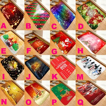 

Christmas Printed Carpet Festival Floor Kitchen Doorway Non-slip Cushion Bathroom Carpet Floor Mat Cartoon Cute Props 40x60cm