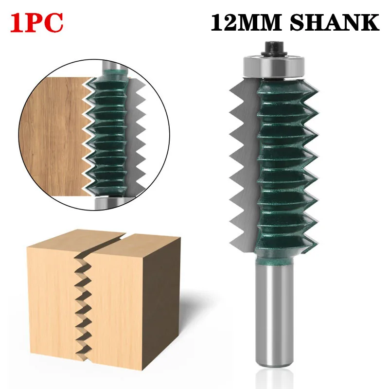 12mm Shank Finger Joint Glue Milling Cutter Raised panel V joint Router Bit for Wood Tenon Woodwork Cone Machine Tenoning | Инструменты