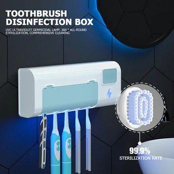 

Smart UV Toothbrush Disinfection Box Sterilizer Automatic Ultraviolet Toothpaste Holder Squeezers Dispenser Bathroom Accessories