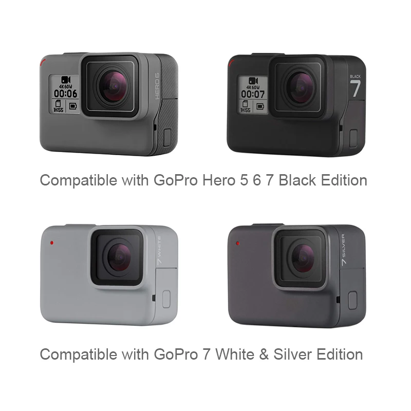 Защита экрана для GoPro Hero 7 Black 6 5 Аксессуары защитная пленка Закаленное стекло для Go Pro Hero 7 белый и серебристый