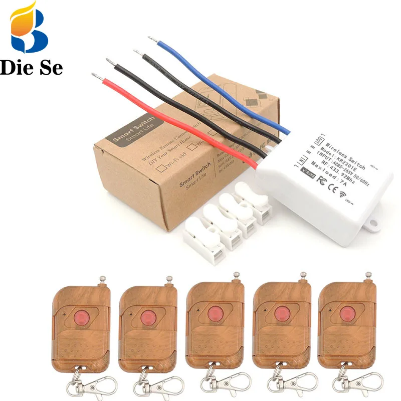

433mhz Relay Bulb Remote Control Switch Universal Wireless Smart DIY Switch AC 85V~220V rf relay Receiver and transmitter