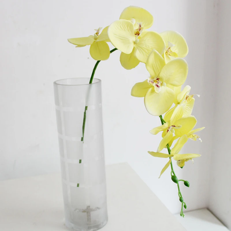 1х искусственная Орхидея, бабочка шелковые искусственные цветы домашний номер магазин отель Свадебная вечеринка украшения Свадебные сувениры подарки
