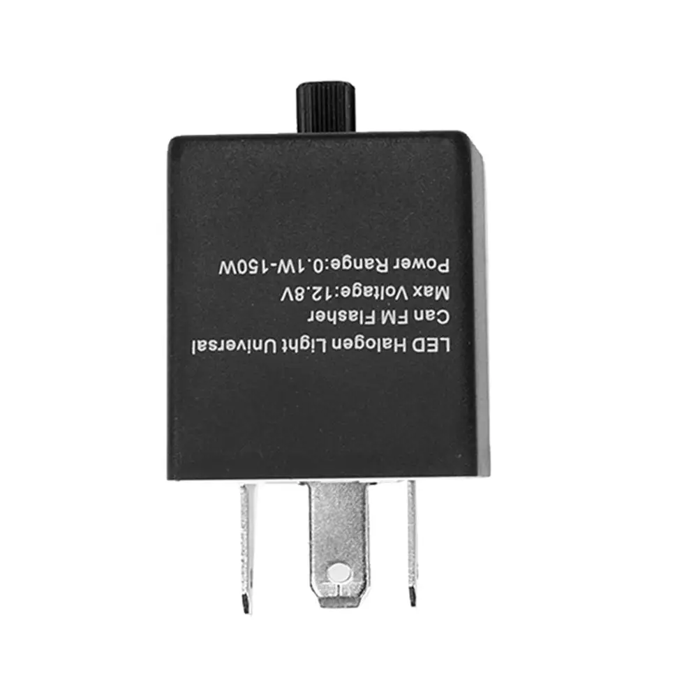 LED Flasher 12V 24V 3-PIN Adjustable LED Flasher Relay Turn Signal Light Blinker for Automotive Motorcycle ABS Plastic