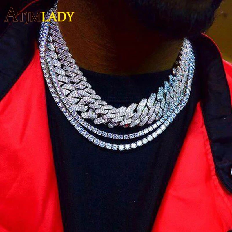 15mm Width Miami Cuban Link Chain 