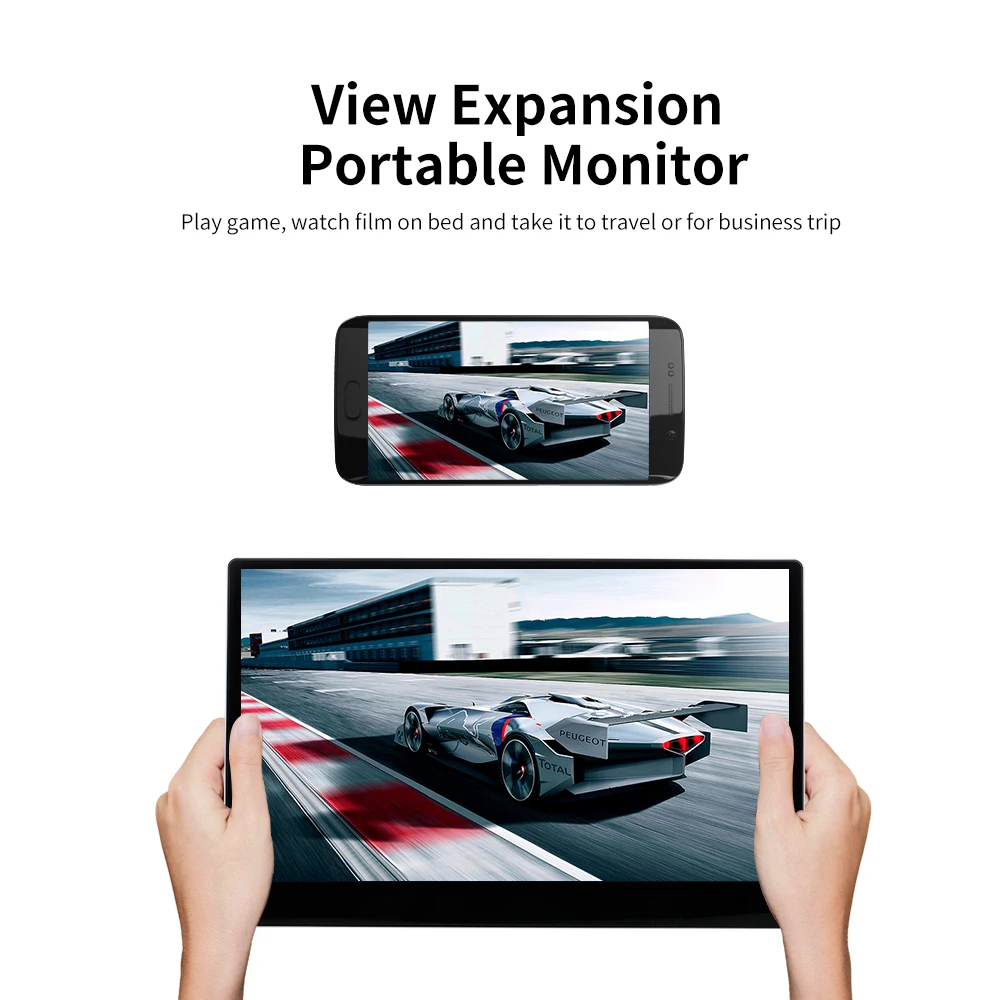 Portable Monitor 15.6'' LED Monitor 4K IPS Expansion Screen for Switch/PS4/XBOX ONE/PC/Laptop (with