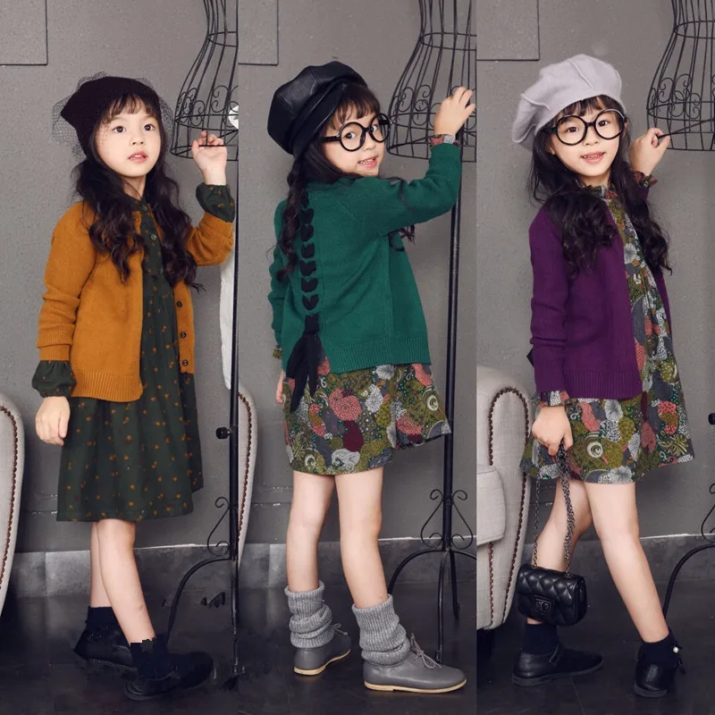 

2019 Spring And Autumn New Style Childrenswear Korean-style GIRL'S Cardigan Sweater Children Sweater Hb1415