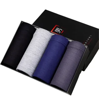 

4 Pieces/lot Men Boxer Underwear Boxers Soft Cuecas Modal Hot Male Sexy Underpants for Man Panties Comfortable Breathable Boxer