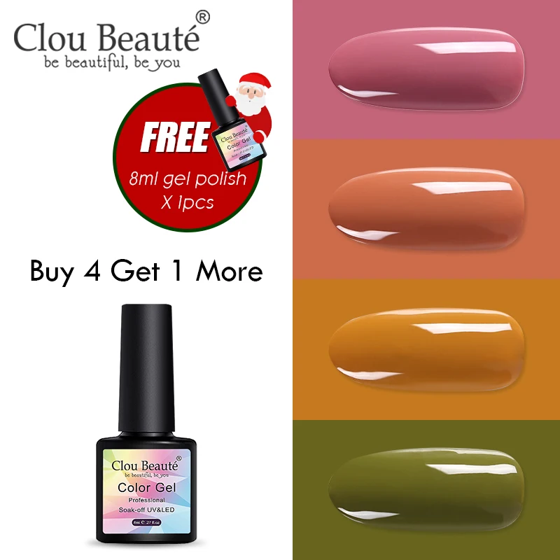ZH18 Набор гель-лаков для ногтей Clou Beaute, 4 шт., Полупостоянный лак для ногтей Vernis, блестящий гель, долговечный гель для ногтей - Цвет: ZH18