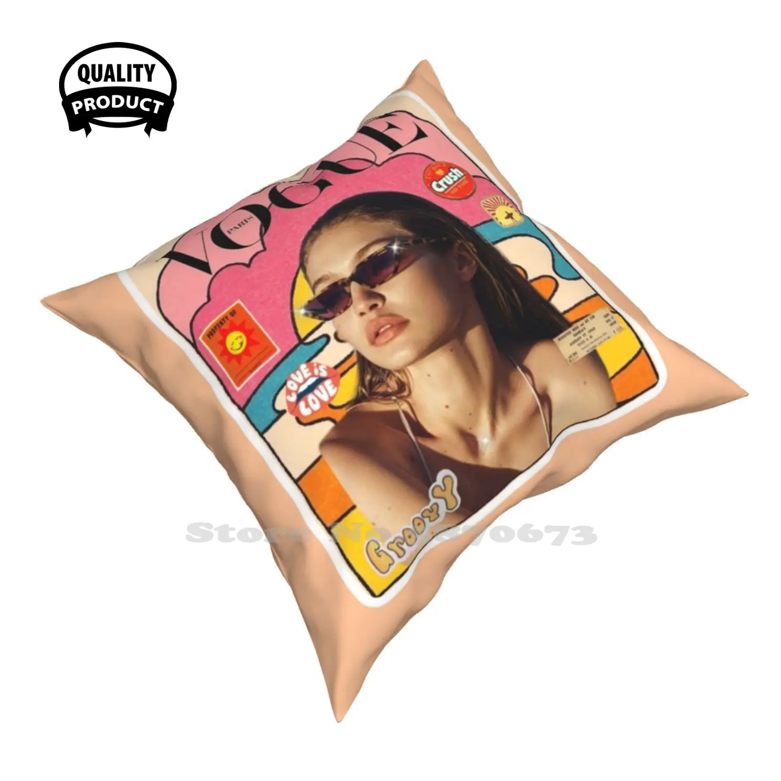 Estetica 70S Vogue Stampa Divano Di Casa Auto Vita Coperte E Plaid Federa Vogue Vogue Italia Vogue Paris Vogue Estetica Estetica Vogue