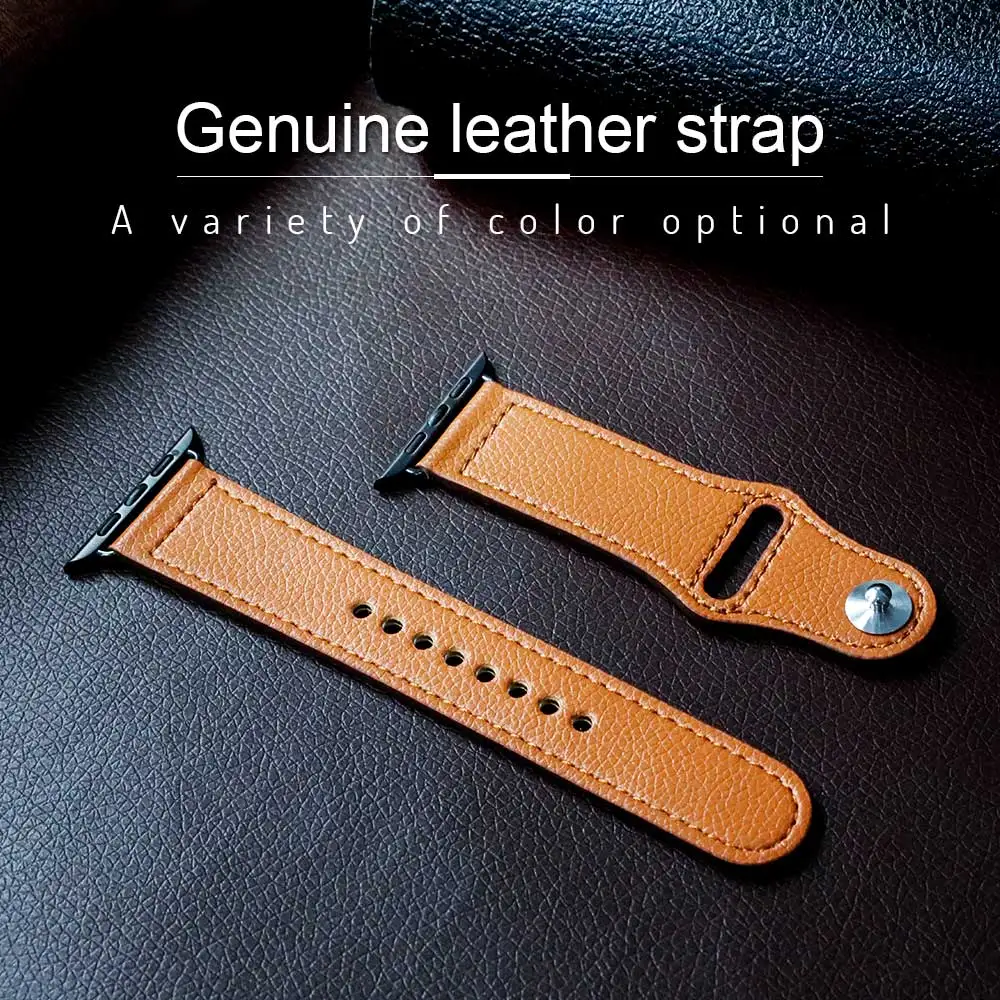 

Leather loop strap For Apple watch band 44 mm 40mm iWatch band 42mm 38 mm Genuine Leather watchband bracelet Apple watch 4 3 2 1