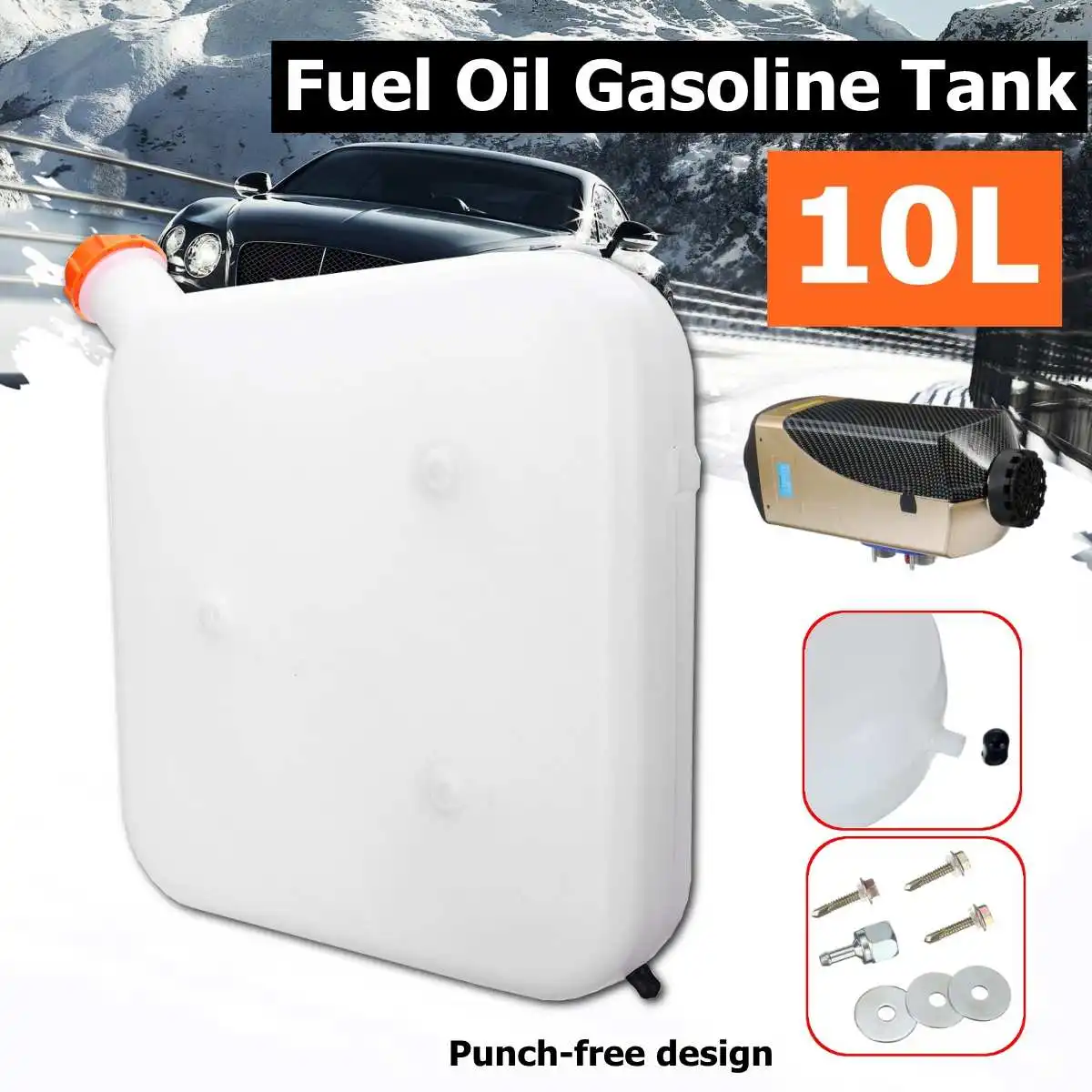 

Autoleader 2pcs 10L Plastic Fuel Water Tank Storage Canister Water Tank For Car Truck Air Heater Parking Heater Accessories