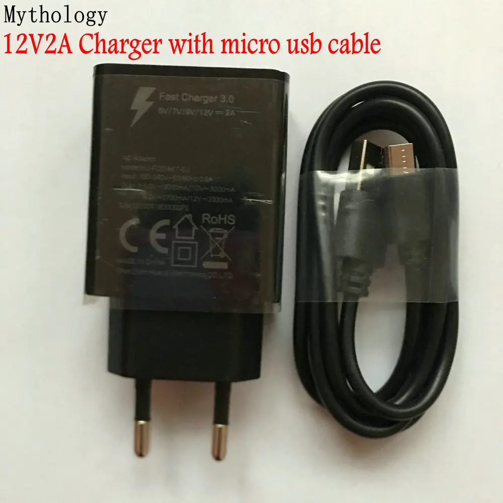 

Power Adaptor For Original Doogee S60 Lite BL12000 Quick Charge Travel EU Plug Adapter Micro USB Cable 12V 2A
