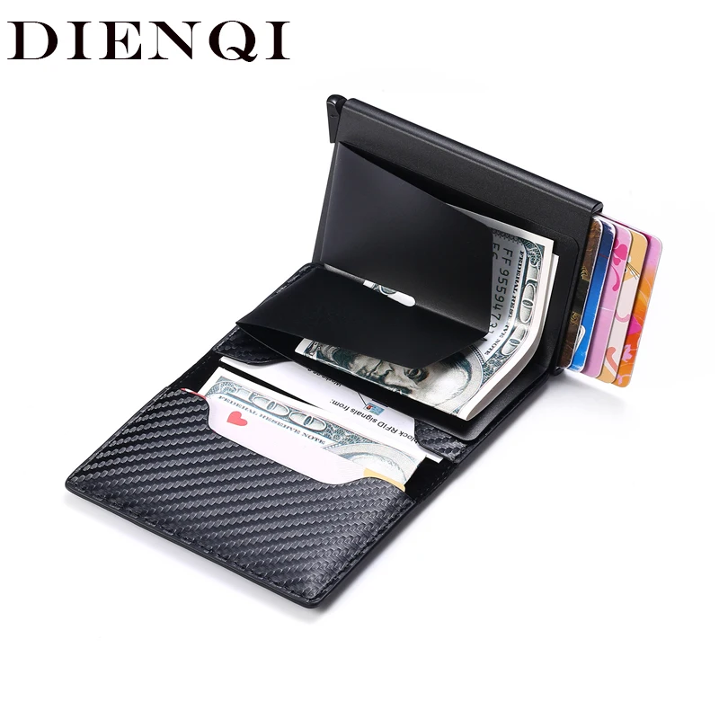 Кошелек DIENQI с Rfid защитой для кредитных карт деловой Карманный чехол