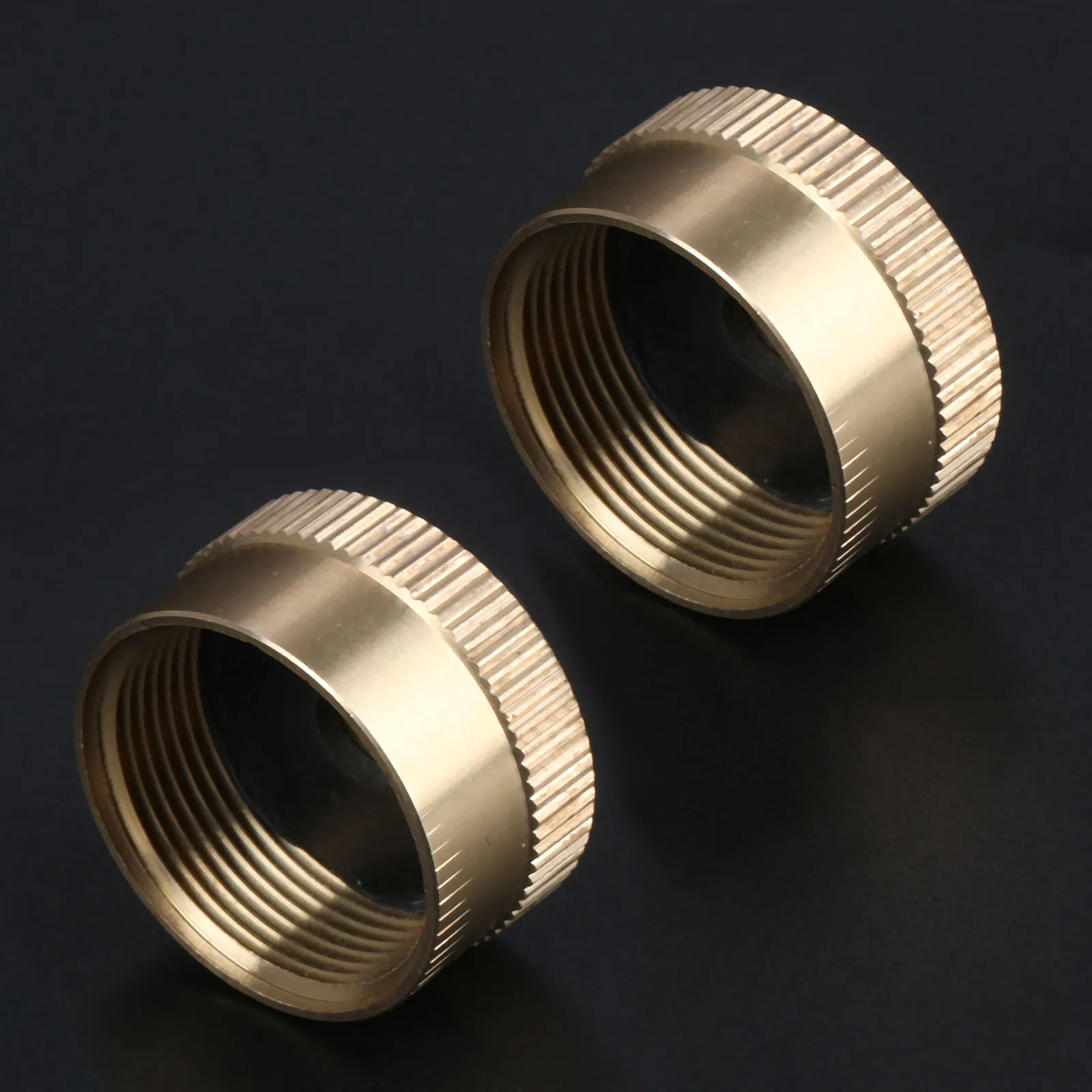 2Pcs Solid Brass Outdoor Camping RV Barbecue BBQ 1LB Throwaway Disposable Propane Gas Tank Bottles Cylinders Screw Protect Caps