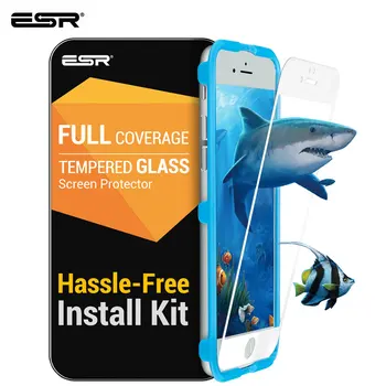 

ESR Screen Protector for iPhone SE2 8 7 Plus Soft Edge Cover Film HD Anti Blue-Ray Tempered Glass for iPhone SE 2020 SE2 Glass