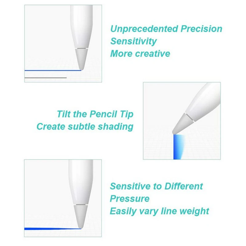 2 шт./лот наконечник для замены Apple Pencil Планшет iPad Pro стилус ручка для тачскрина ручка-стилус прочный материал Ром