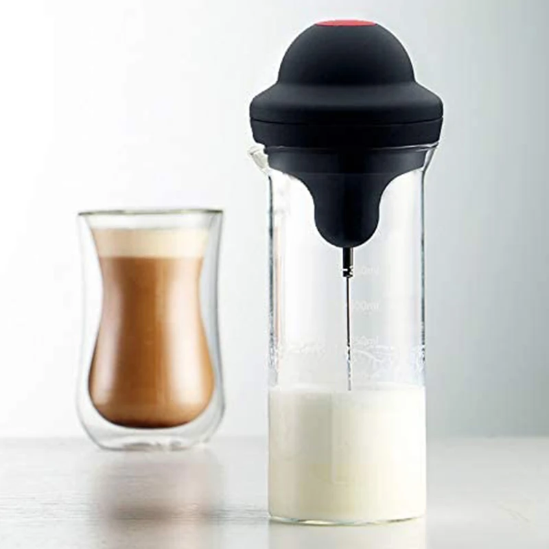 Espumador de leche eléctrico portátil, máquina de espuma de café, batidor  de leche, batería, espumador de leche con jarra, taza, herramienta de  cocina - AliExpress