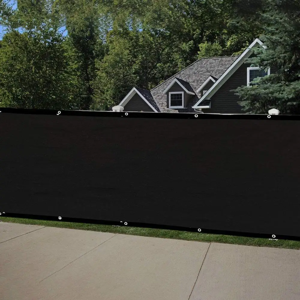 Black Fence Privacy Screen Windscreen Heavy Duty Fencing Mesh Shade Net Cover for Wall Garden Yard Backyard Pool with Zip Tie garden fence