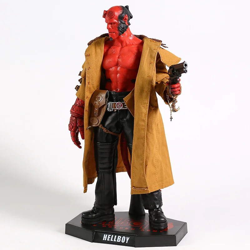 Горячие игрушки Hellboy II 2 Золотая армия ПВХ фигурка Коллекционная модель игрушки(настоящая одежда