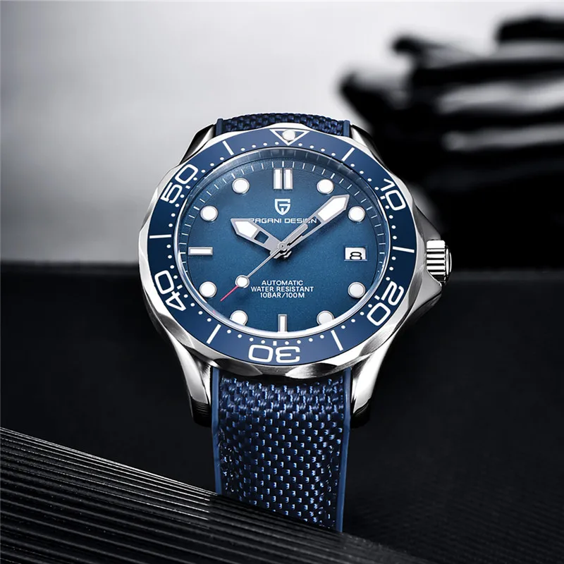 PAGANI Design Top Brands Blue Men Watches 2021 New 007 commander Men Watch Fashion  waterproof 100M wristwatch Japan NH35 1667