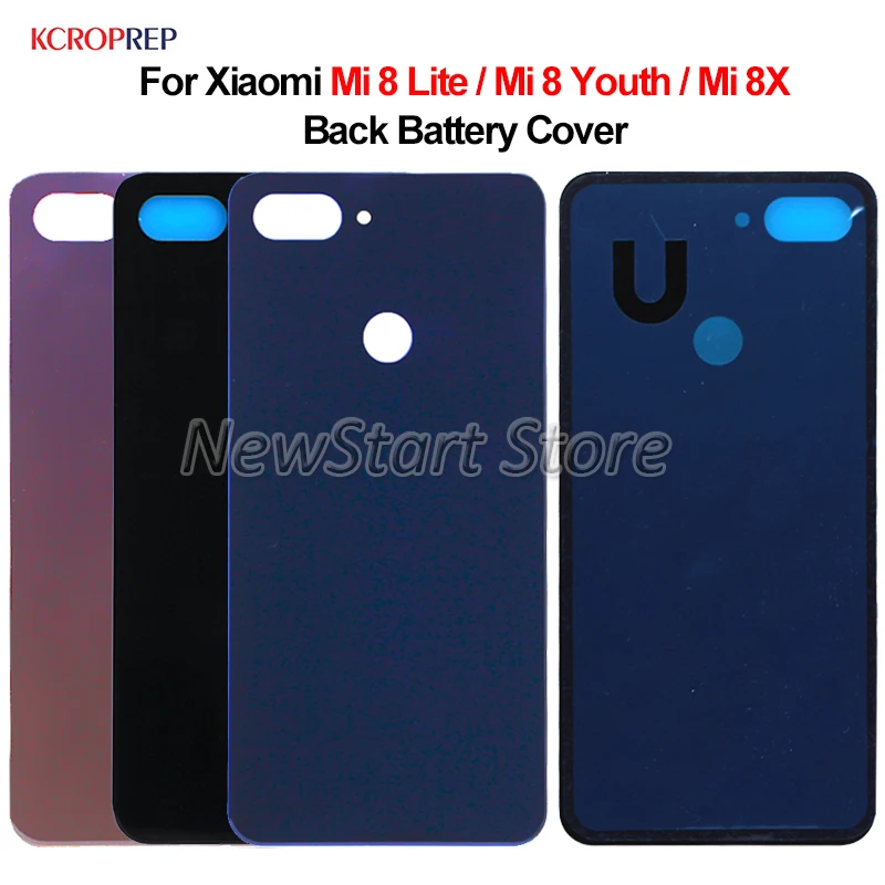 

For Xiaomi Mi 8 Lite Mi 8 Youth Mi 8X Back Glass Battery Cover Rear Door Case Housing For Xiaomi 8 Lite 8 Youth 8X Cover housing