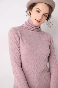 

Womens wool Sweaters 2019 Winter Tops Turtleneck Sweater Women Thin Pullovers Knitted Sweaters Pullover New style