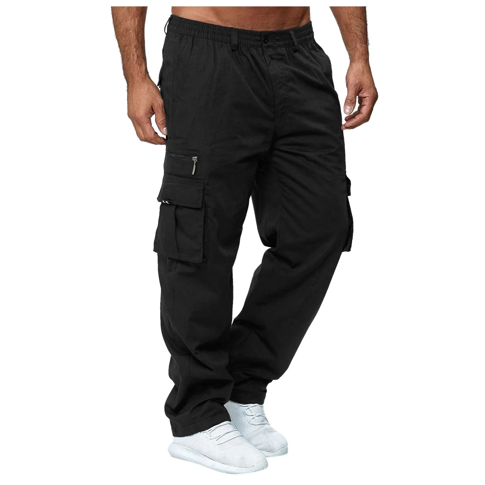 Men's Casual Daily Multi-pocket Pants Straight-leg Overalls Sports Parkour Fitness Fashion Comfortable Pants pantalones hombre 1