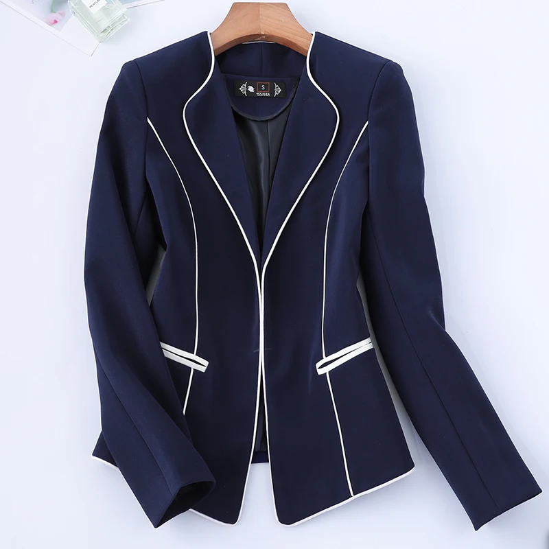 Lenshin Women Elegant Binding Jacket Long sleeve Blazer Fashion Work Wear Keep Slim Office Lady Coat Outwear Single Button