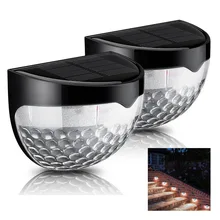 Открытый Солнечный полукруглый лестница лампа 6LED бра двор безопасности Световой выключатель настенный коридор огни трансграничной