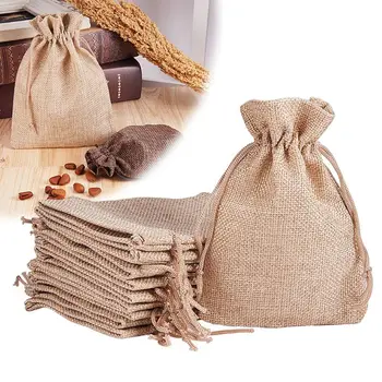 

20Pcs Mini Linen Drawstring Pouch Stuff Storage Bag Laundry Clothes Wedding Party Gift