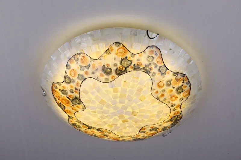 

European minimalist bedroom ceiling LED lamp Mediterranean study lamp shell lamp aisle lights Yang table lamp