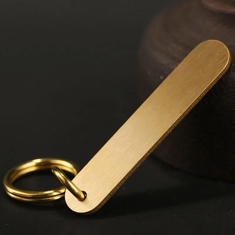 Brass Tag Key ring pendants (5)