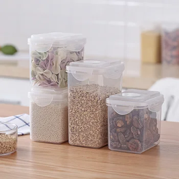 

Food Preservation Box Plastic Sealed Transparent Moisture-Proof Milk Powder Can Whole Grain Storage Box Refrigerator Storage Box